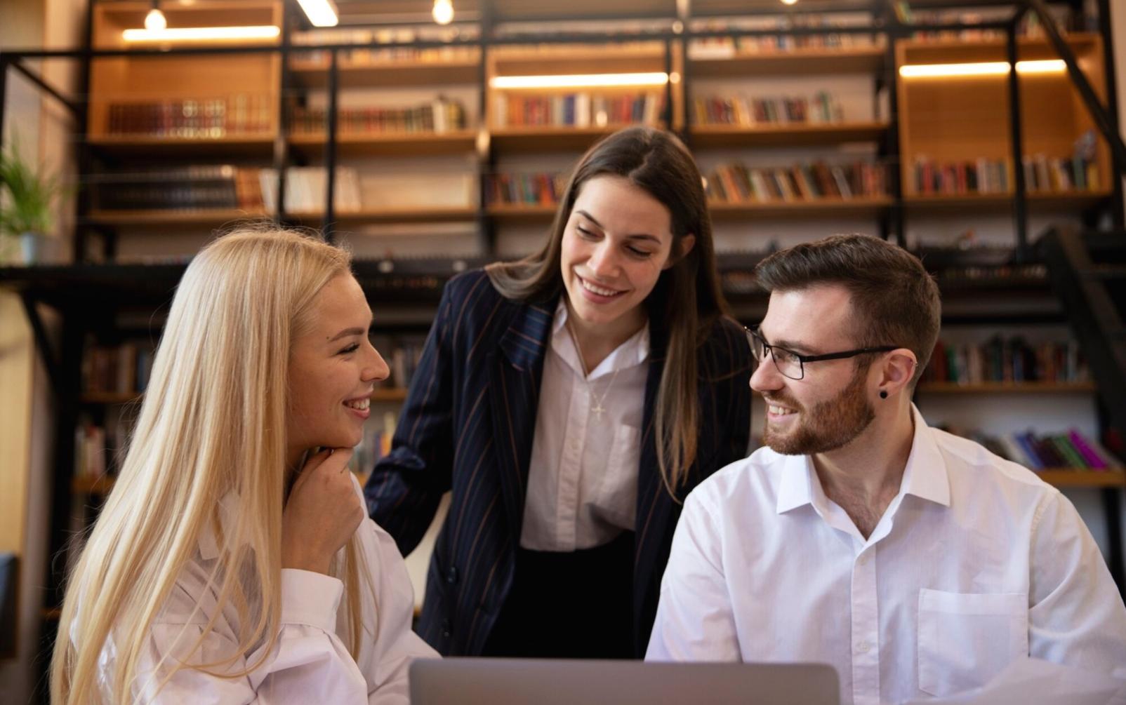 Professional team discussing budget frameworks in modern office setting